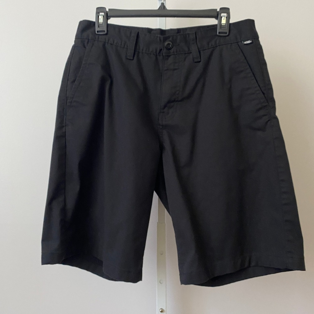 Vans Cotton Rugged Outdoors Skater Chino Shorts 31 Black Skateboarding‎ Casual